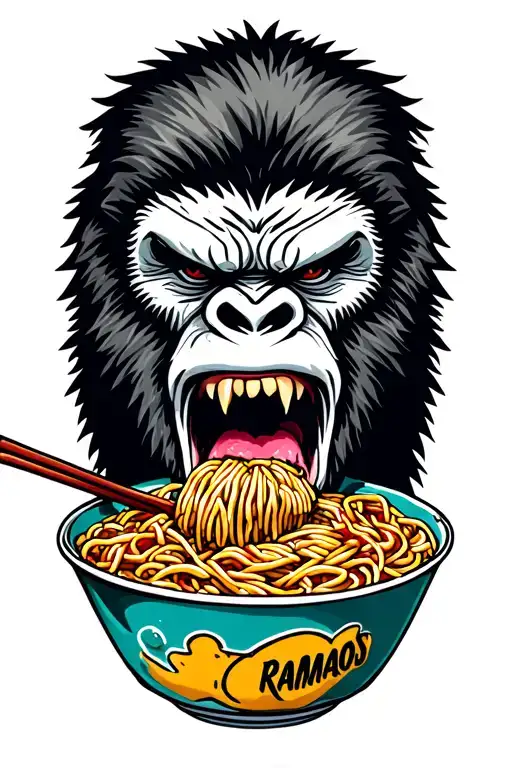 Bigfoot Eating Ramen