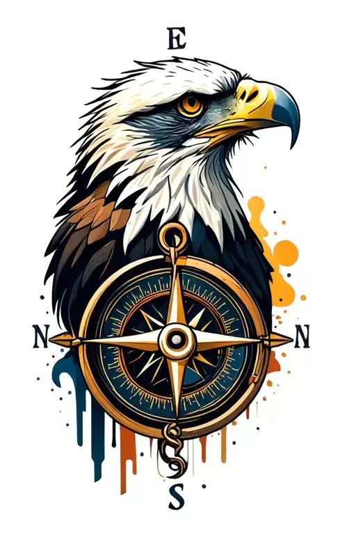 Eagle With Compass