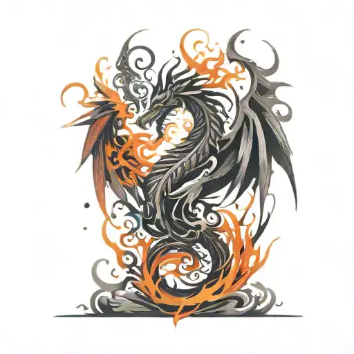 Phoenix And Dragon