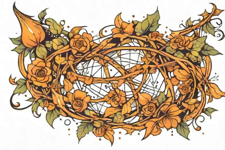 Sagittarius Constellation Intertwined With Vines