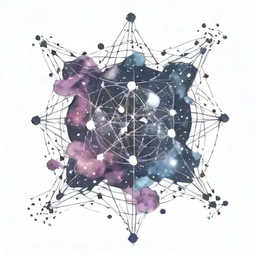 Sagittarius Constellation Intertwined In Space