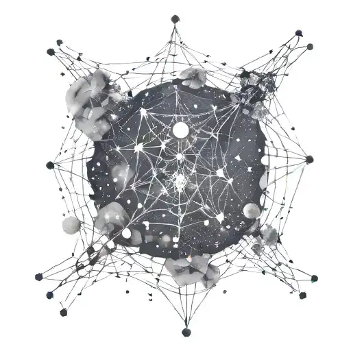 Sagittarius Constellation Intertwined By Spider Webs