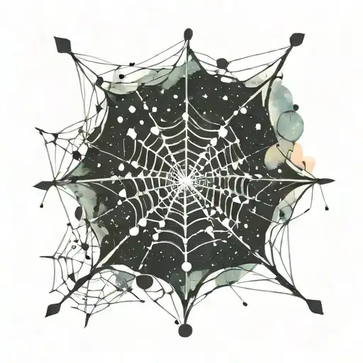 Sagittarius Constellation Intertwined By Spider Webs