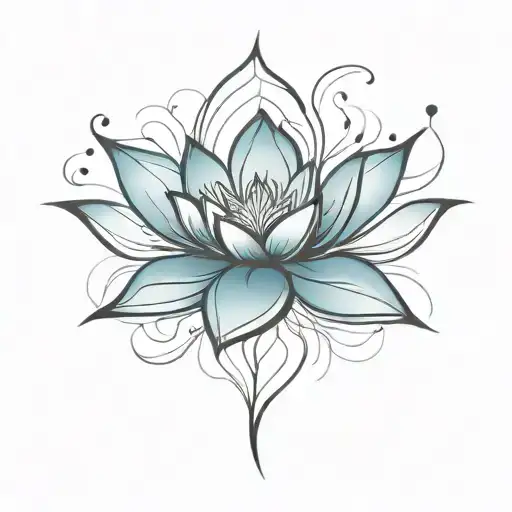 Single Lotus Flower