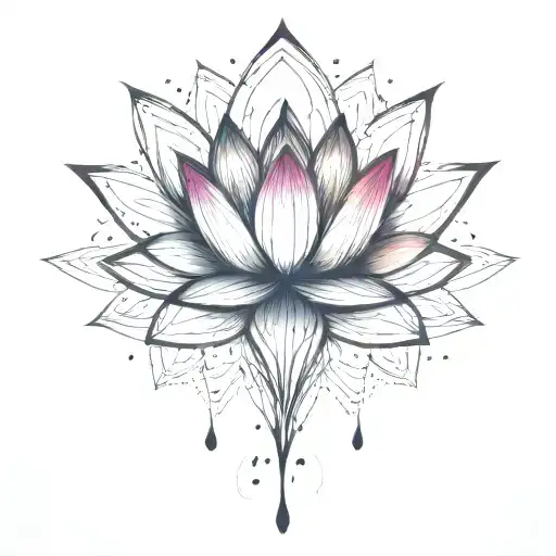 Single Lotus Flower With Color