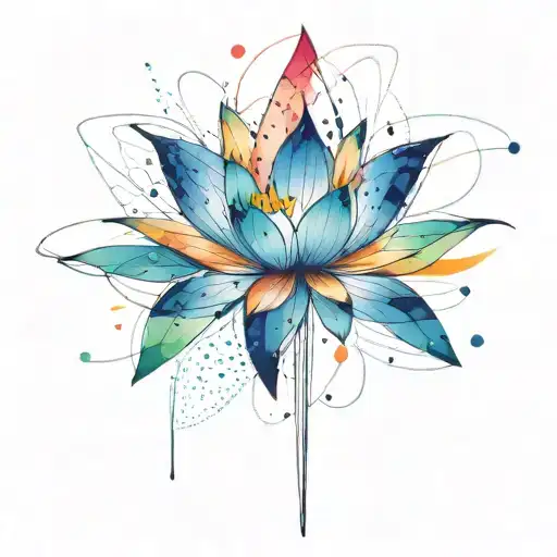 Single Interstellar Lotus Flower With Color
