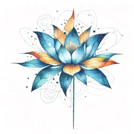 Space And Symmetric Lotus Flower