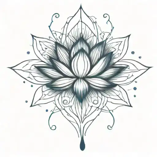 Space And Symmetric Lotus Flower