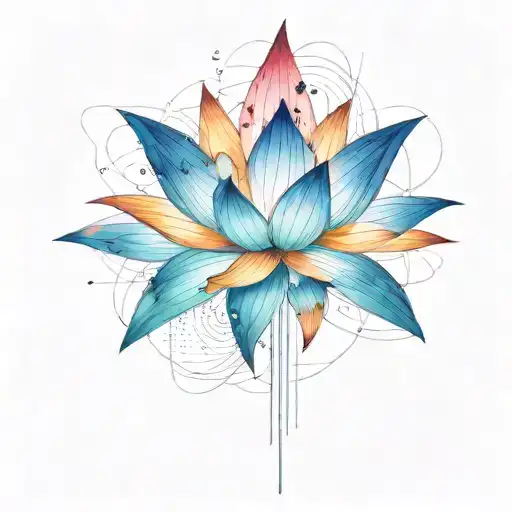 Space And Symmetric Lotus Flower