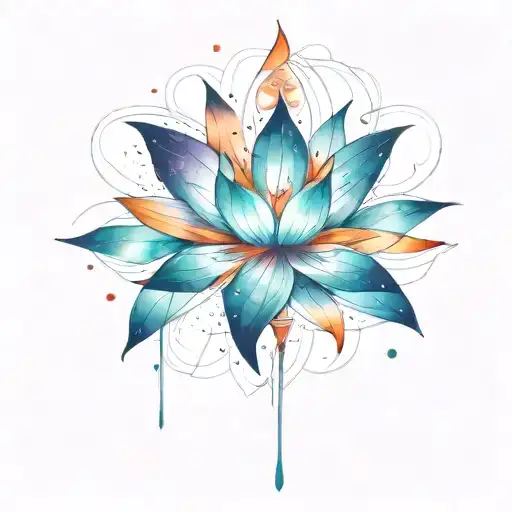 Deep Intergalactic Blooming Lotus Flower