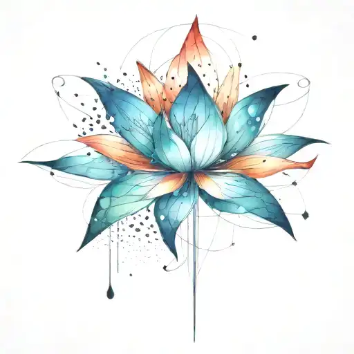 Deep Intergalactic Blooming Lotus Flower