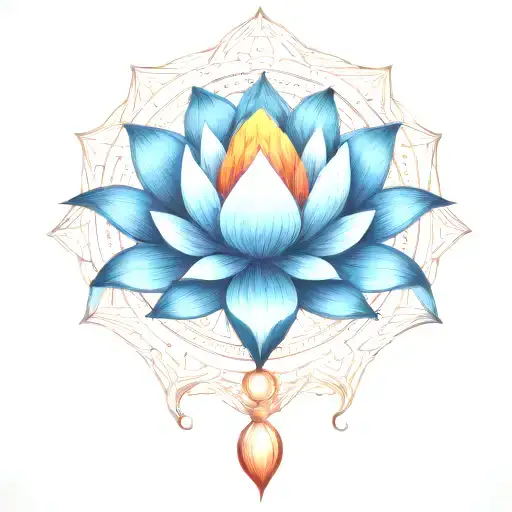 Intergalactic Space All Surrounding Lotus Flower