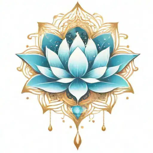 Intergalactic Stars All Surrounding Lotus Flower