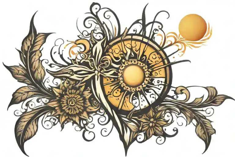 Nature Cross And Sun Shining