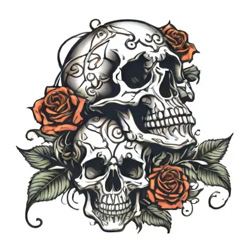 Skull And Roses