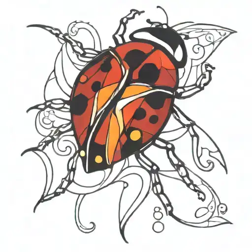 Ladybug Made Of Stained Glass