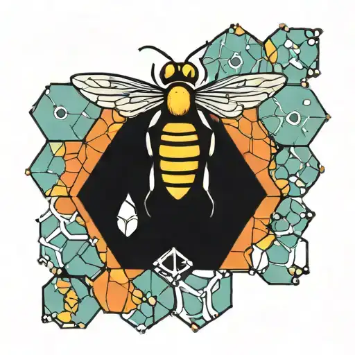Bee And Honeycomb