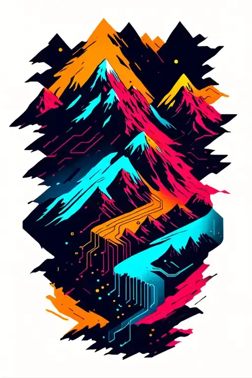 Microchip Circuit Mountains