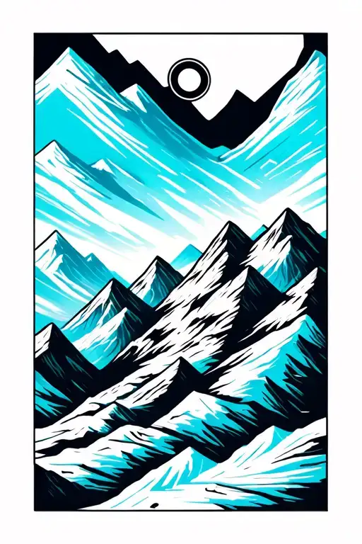 Microchip Circuit With Mountains