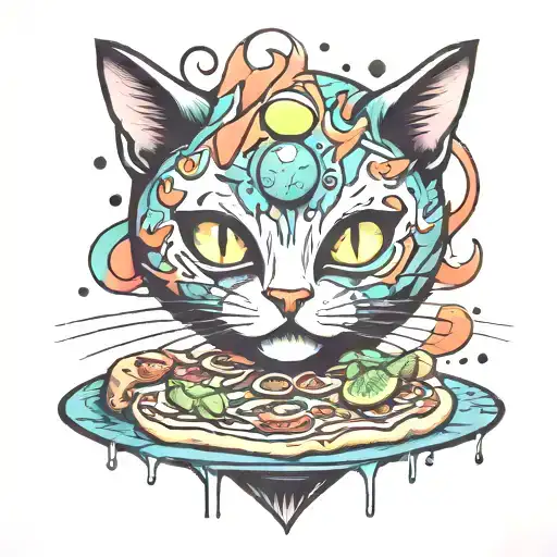 Alien Cat Pizza
