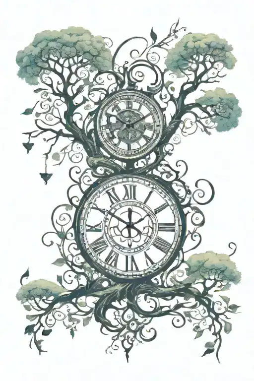 Clock And Tree Of Life Forest
