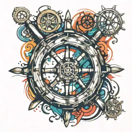 Dad Nautical Ship Wheel