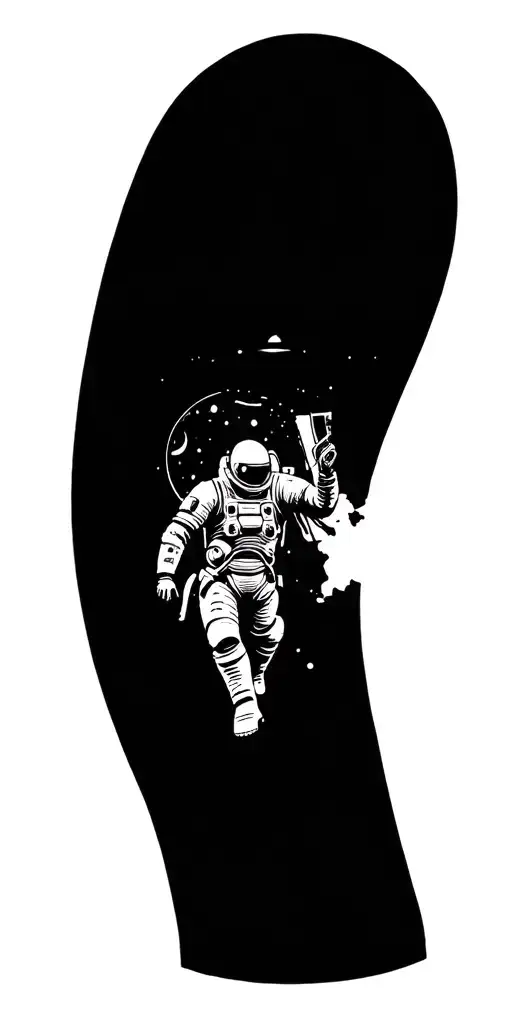 Space Man In Outer