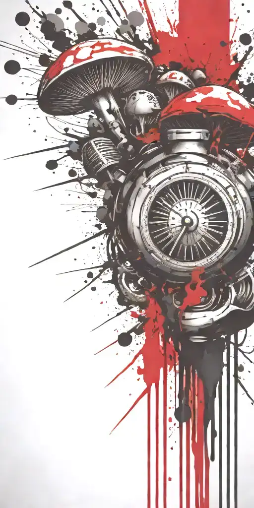 Sophisticated Mushroom Explosives Ticking Time Bomb Grenade