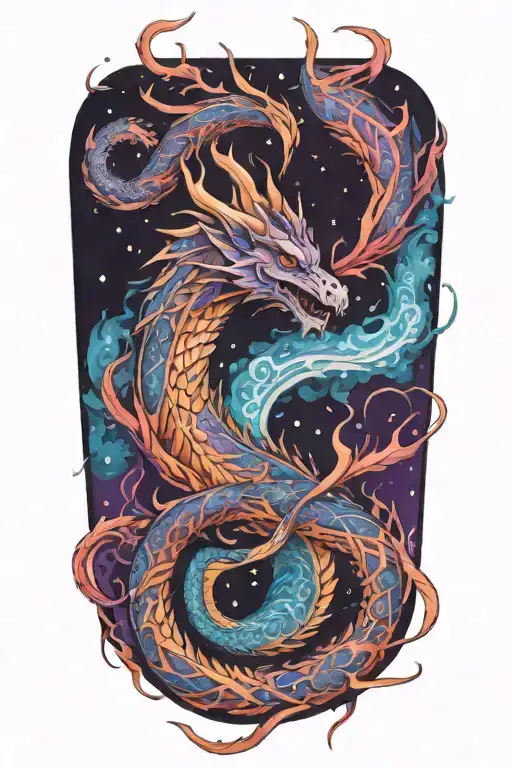 Full Body Galaxy Dragon