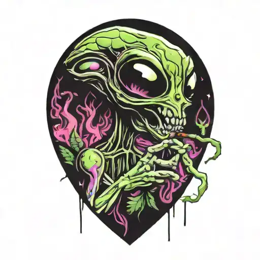 Alien Smoking Weed