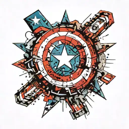 Captain America Shield Rap Music Notes