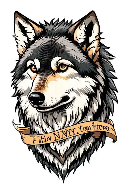 Wolf With Names Written