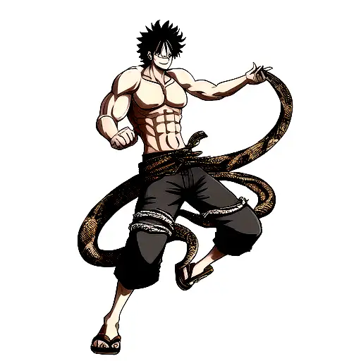 Handsome Luffy Gear 4Th Snake Man