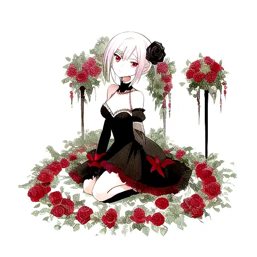 Single Stem Black Rose Sharp Thorns