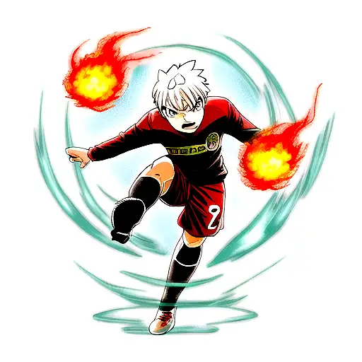 Soccer Ball Turning Into Fire