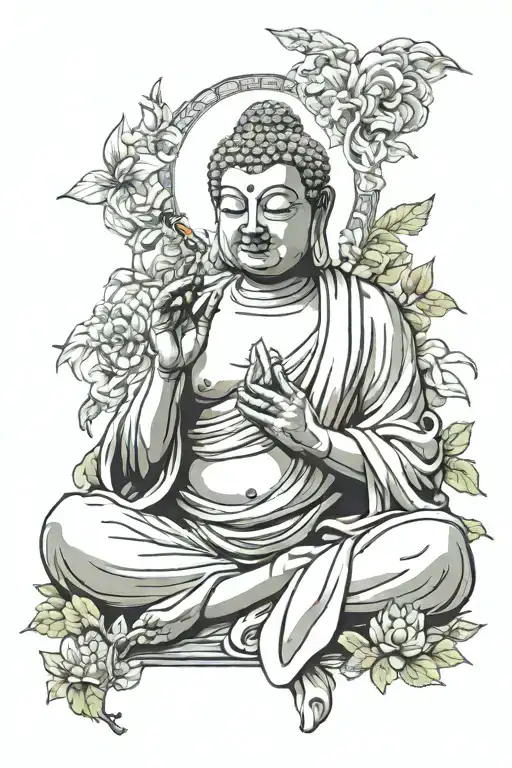 Buddha Smoking A Joint