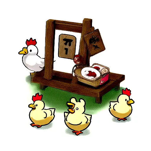 Cartoon Chicken And Duckling