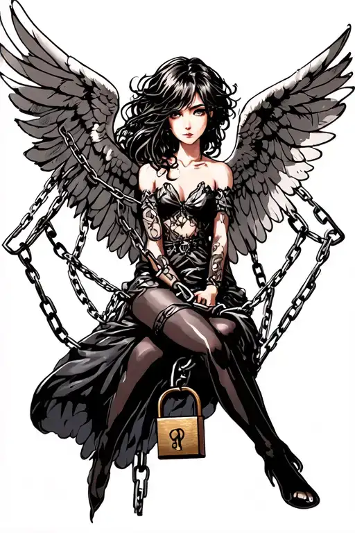 Fallen Angel In Chains & Locks