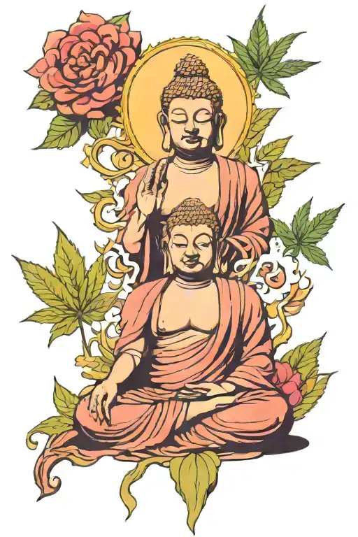 Buddha Smoking Marijuana
