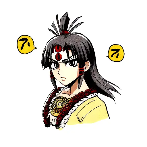 Aztec Warrior Woman Face