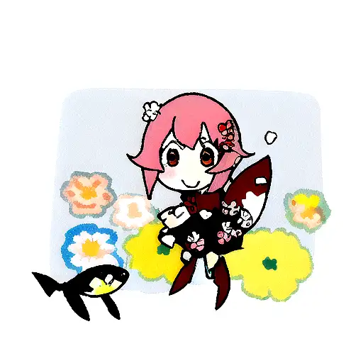 Maco Shark With Flowers