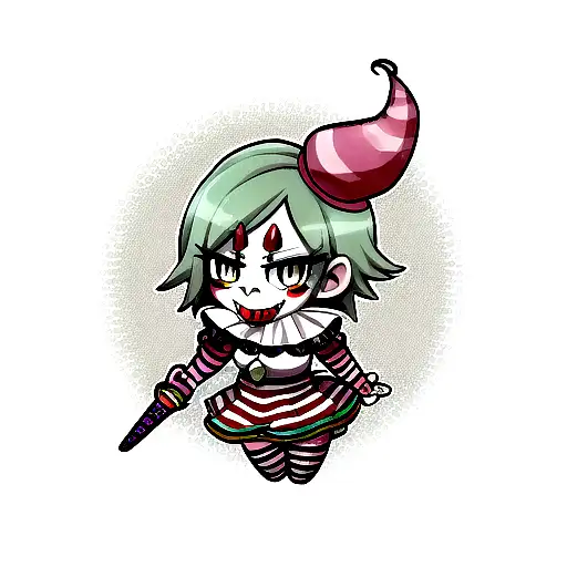 Clown Eyes Dagger In Between