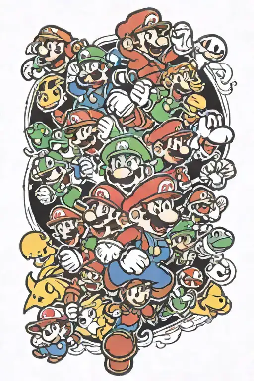 Super Mario Sleeve All Characters