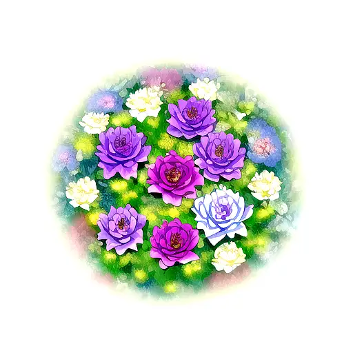 Carnation Water Lily Larkspur Morning Glory Peony Chrysanthemum Holly Narcussus