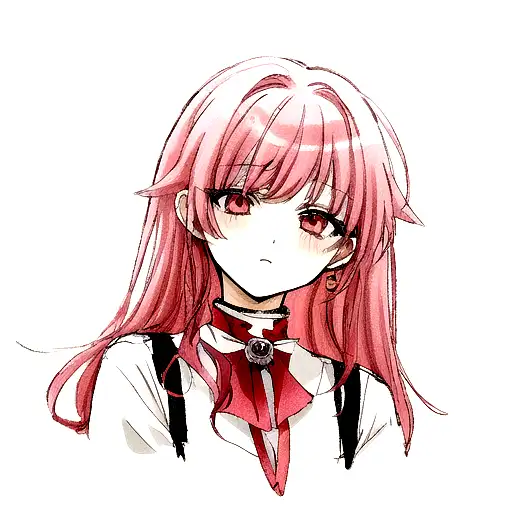 Rose In Neck With Colours