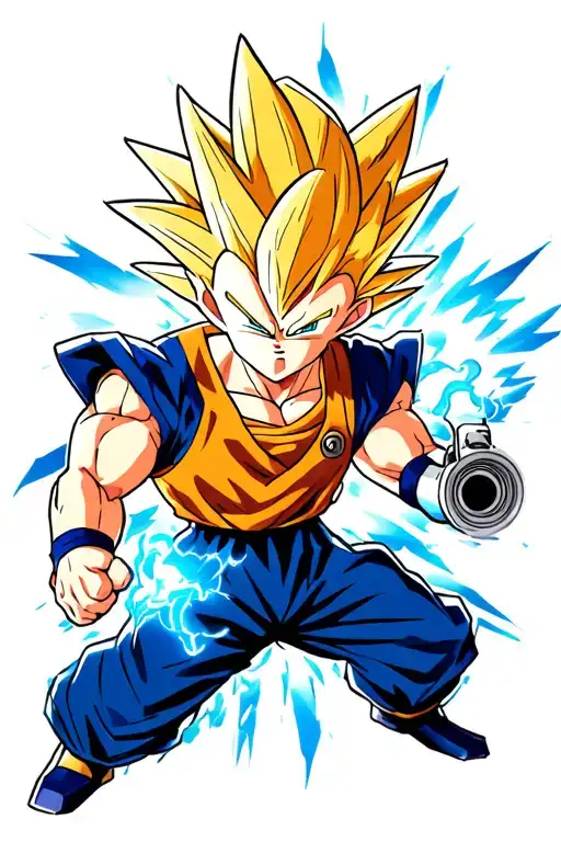 Dragon Ball Vegeta Action Pose Charging Galick Gun