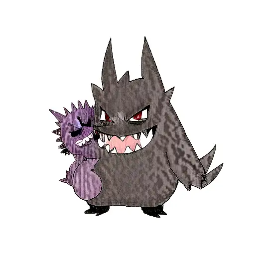 Gengar And Haunter Pokemon Kawaii Style