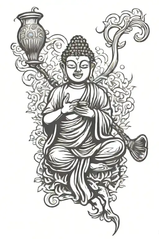 Buddha Holding A Bong