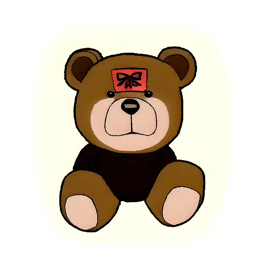 Teddy Bear Head Samurai