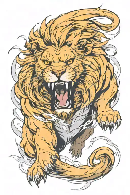 Thunderstorm Lion Roaring